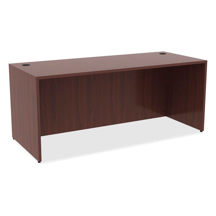 Lorell Essentials Laminate Rectangle Desk, 72 x 30 x 29-1/2 Inches, Mahogany