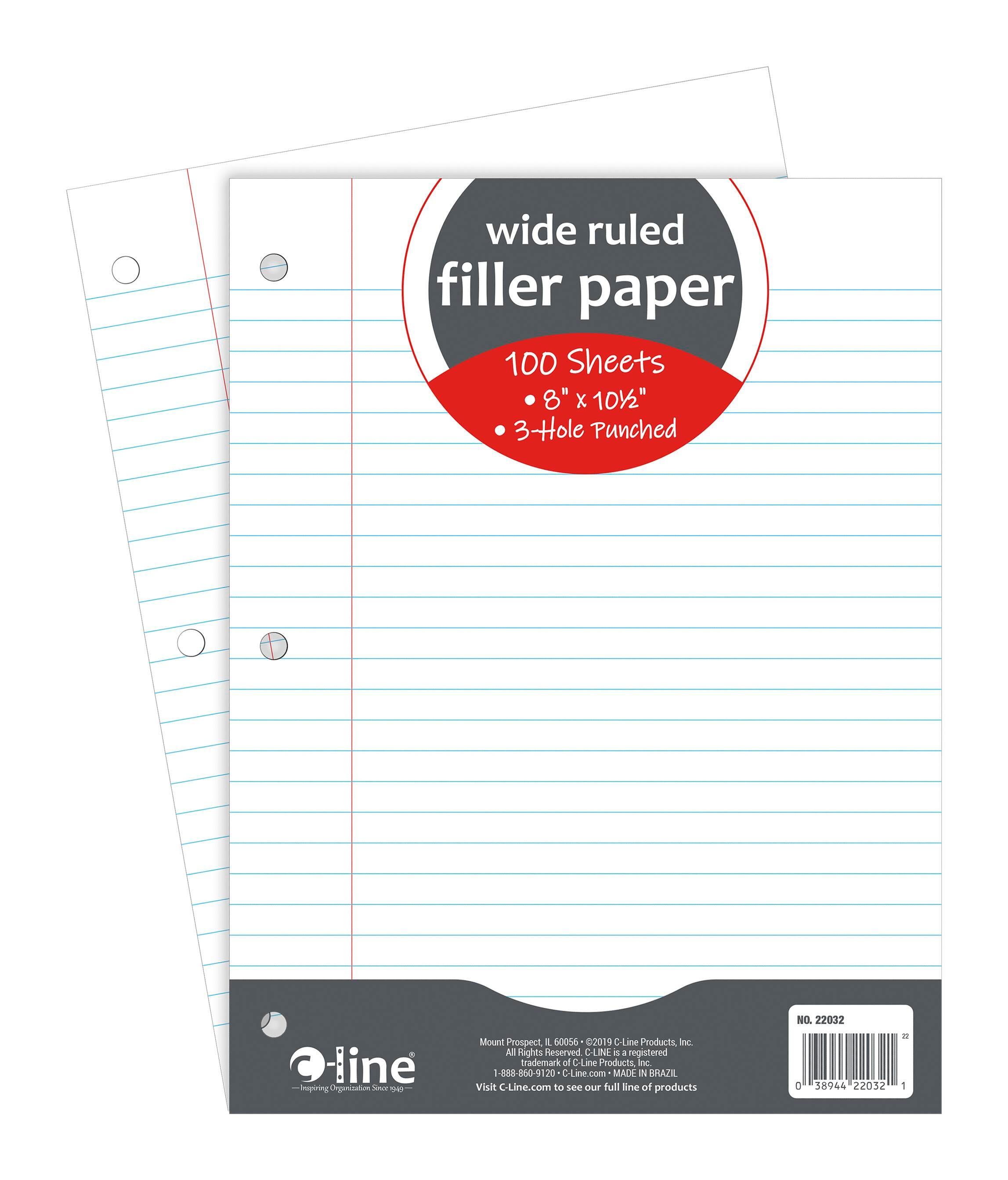 Notebooks, Loose Leaf Paper, Filler Paper, Item Number 2044706