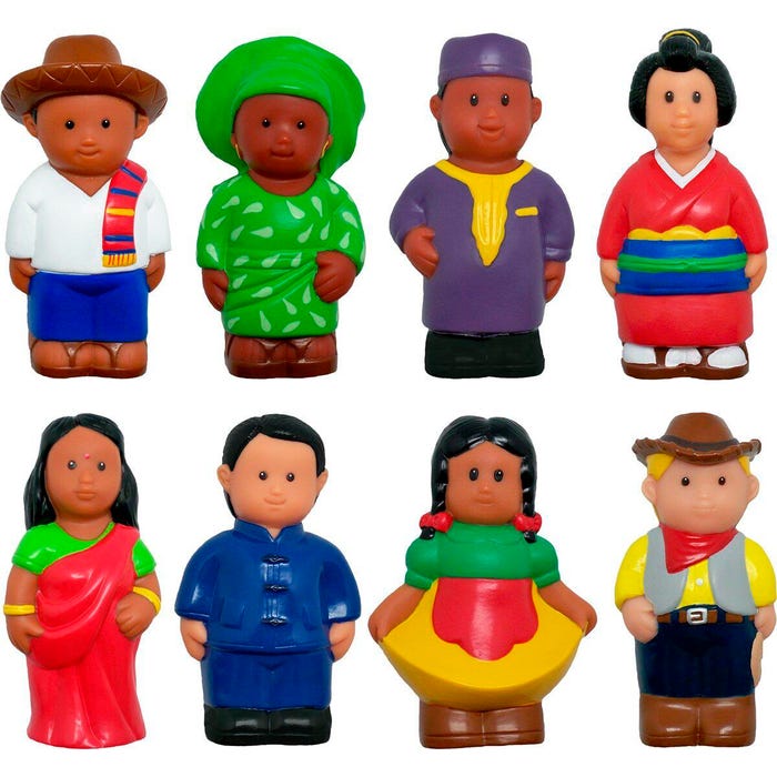 Get Ready Kids Around the World Figures, Multicultural, 5 Inches, Set of 8