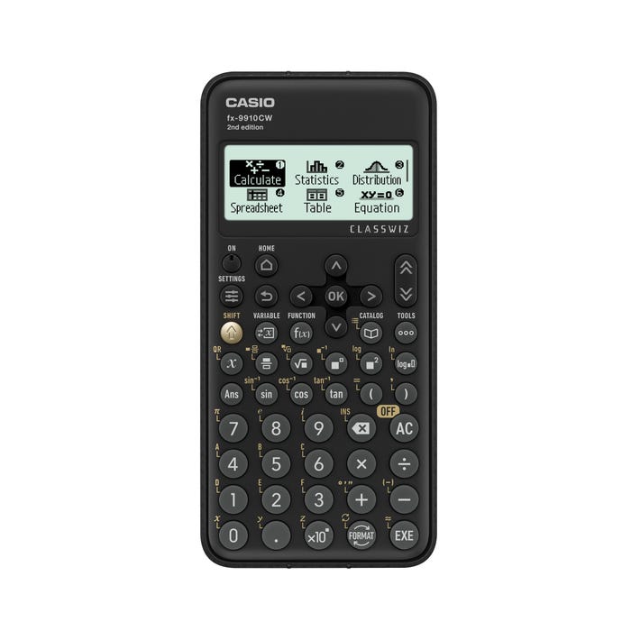 Casio CLASSWIZ FX-9910CW Advanced Scientific Calculator, Black, Each