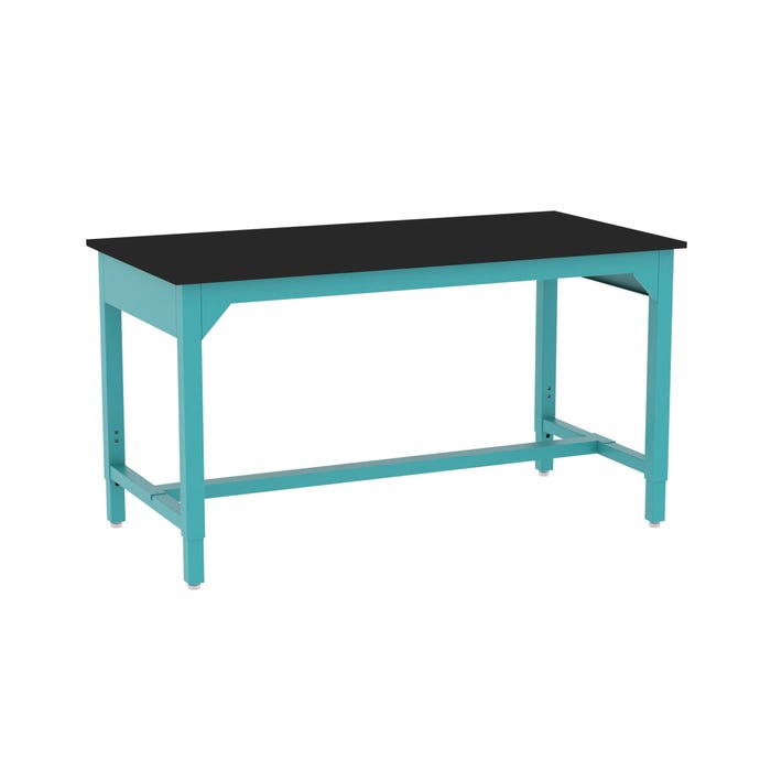 Diversified Spaces Fab-Lab Workbench, Adjustable Height, Phenolic Top, Steel Frame