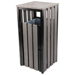 Lorell Outdoor Waste Bin, Charcoal Color, Item Number 2025800