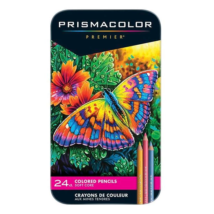 Prismacolor Premier Soft Core Colored Pencils, Assorted Colors, Set of 24