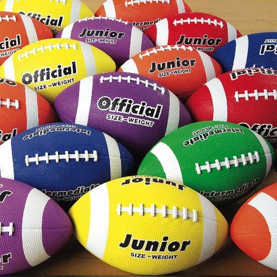 Footballs in Color, Rubber, Junior, Green 2127448
