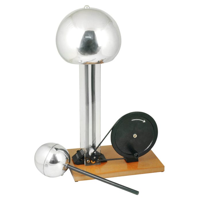 Hand Crank Van De Graaf Generator, 9.8 Inch Sphere