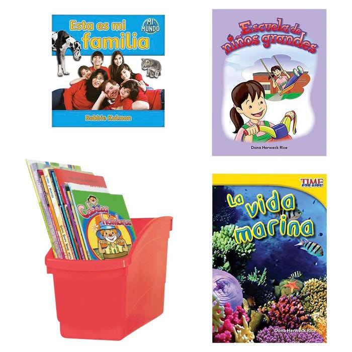 Achieve It! Spanish Leveled Readers E-F Fiction & Nonfiction Books, Grade 1, Set of 50