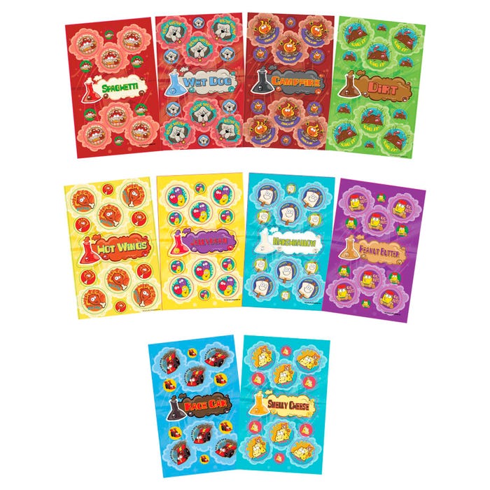 JFL Scratch N Sniff Stickers, Peculiarly Interesting Smells, Pack of 280