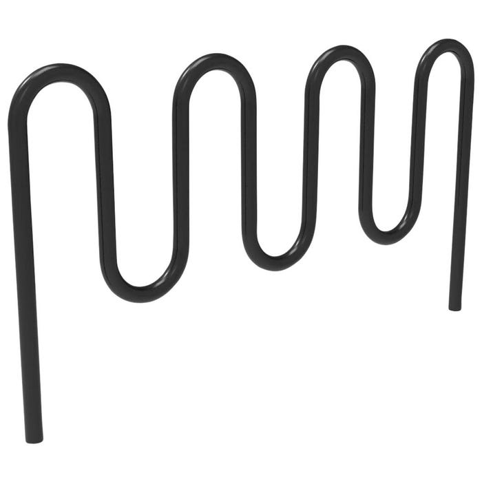 UltraSite Contemporary Loop Bike Rack with Round Tubing, 9 Bikes, In Ground Mount
