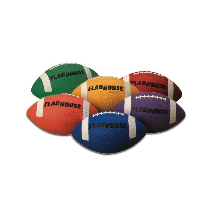 FlagHouse Youth Football, Assorted Colors, Set of 6 2121315
