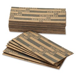 Coin-Tainer Flat Coin Wrappers, Dollars, Dark Gray, 1000 Per Box