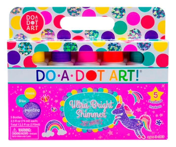 Image for Do-A-Dot Art Paint Washable Markers, Shimmers Dauber Tip, Assorted Ultra Bright Colors, Set of 5 from School Specialty