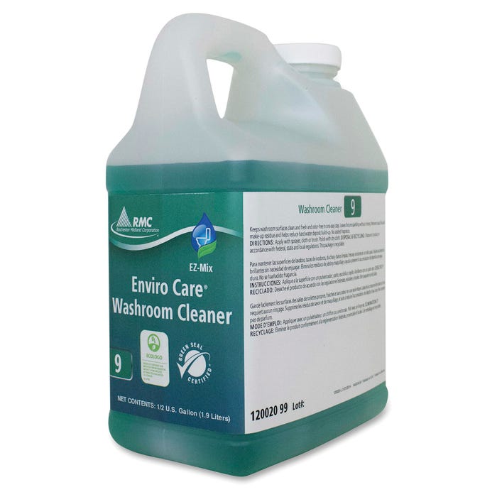 RMC Enviro Care Washroom Cleaner, E-Z Mix, 1/2 Gallon, Green, Pack of 4