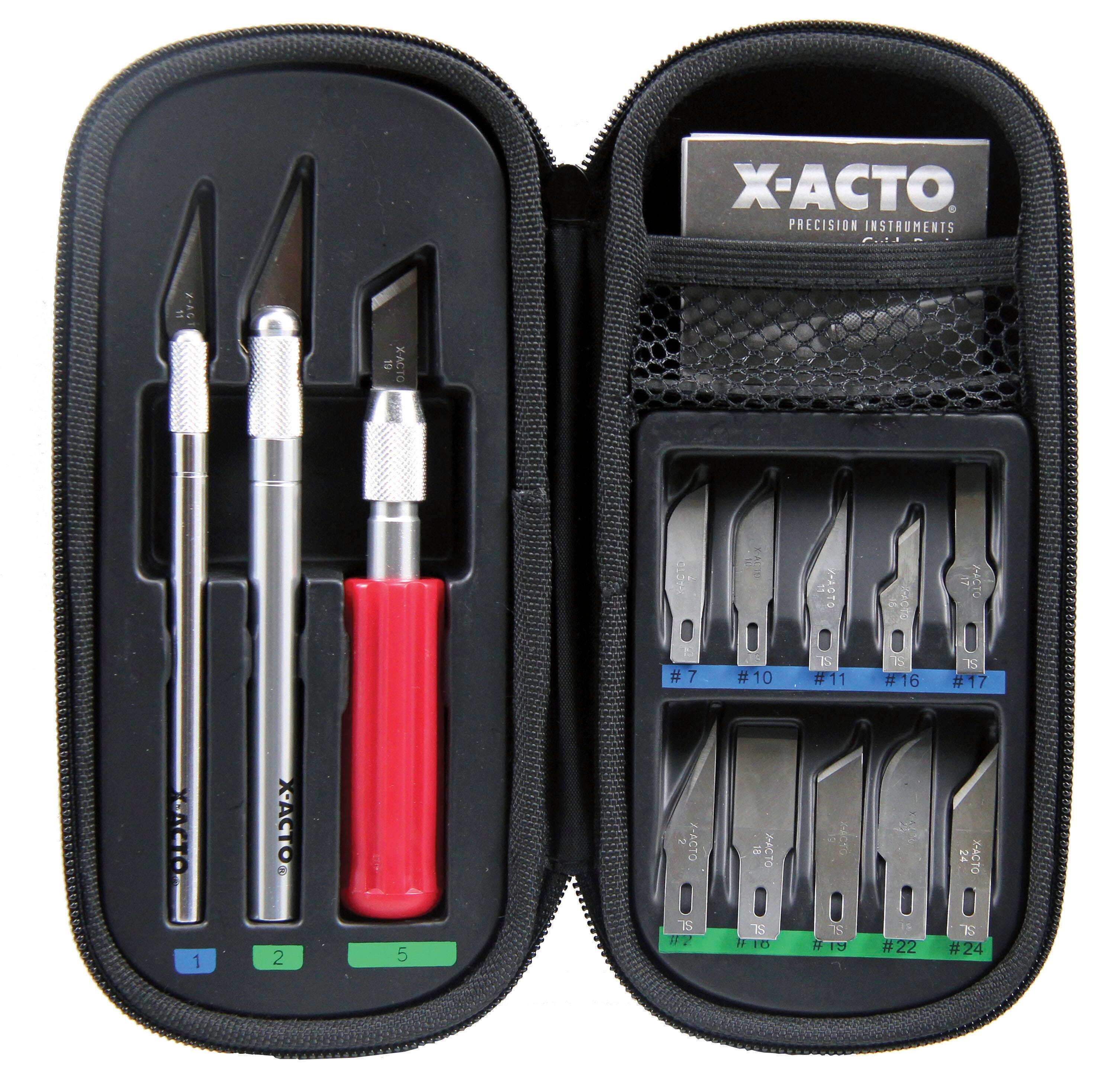 X-ACTO Basic Knife Set, Compression Case, 16 Pieces 1497726