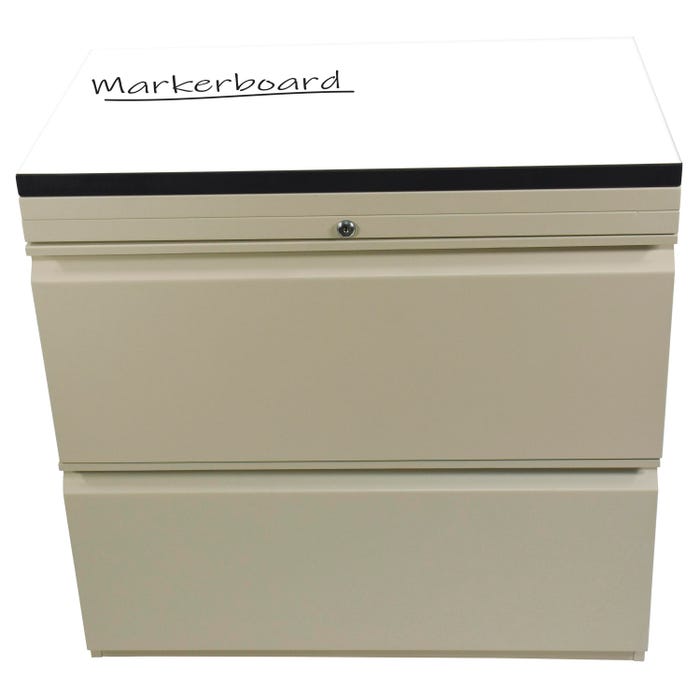 Classroom Select File Cabinet Top, 30 x 18 x 1-1/2 Inches, Markerboard, Black Edge