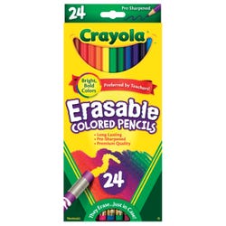 Crayola Erasable Colored Pencils, Assorted Colors, Pack of 24 410559