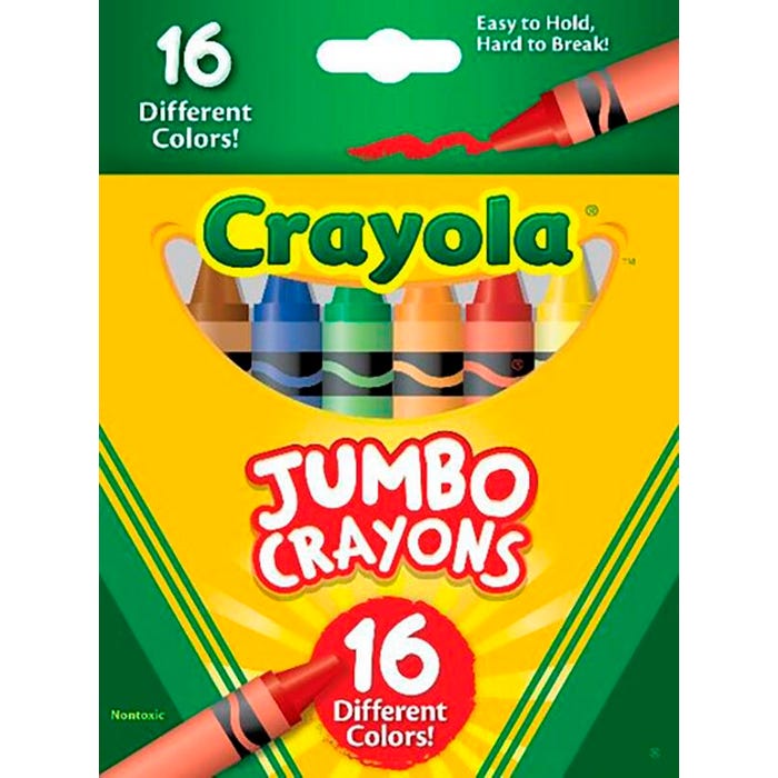 Crayola Jumbo Crayons, Assorted Colors, Set of 16