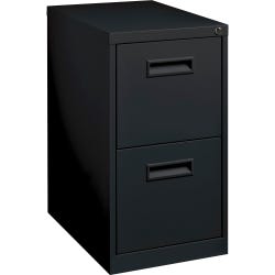 Lorell Mobile Pedestal, 2 Drawers 15 x 19 x 27-3/4 Inches, Black
