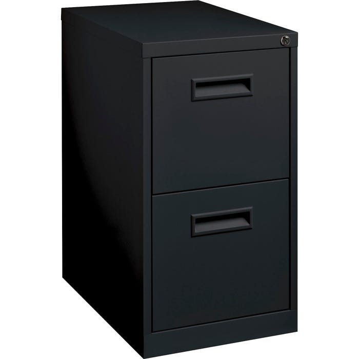Lorell Mobile Pedestal, 2 Drawers 15 x 19 x 27-3/4 Inches, Black