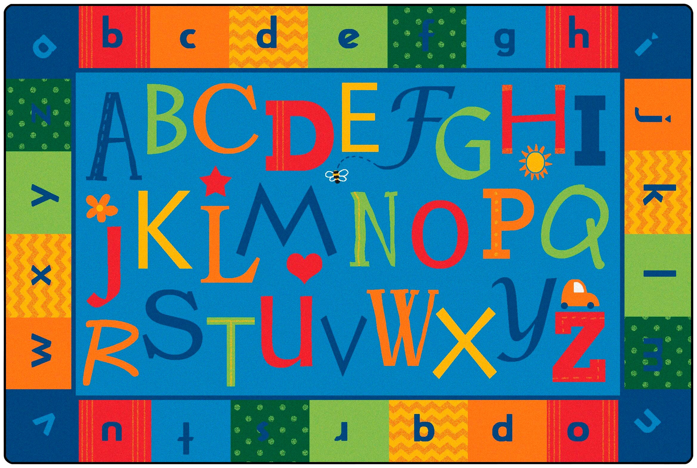 Carpets for Kids KIDSoft Alphabet Around Literacy Carpet, Rectangle 4002267