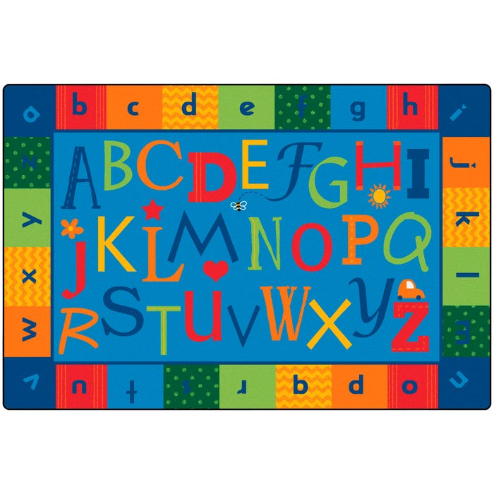 Carpets for Kids KIDSoft Alphabet Around Literacy Carpet, Rectangle