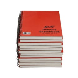 Sax Spiral Binding Sketchbook, 50 lbs, 8-1/2 x 11 Inches, White, 100 Sheets, Pack of 12