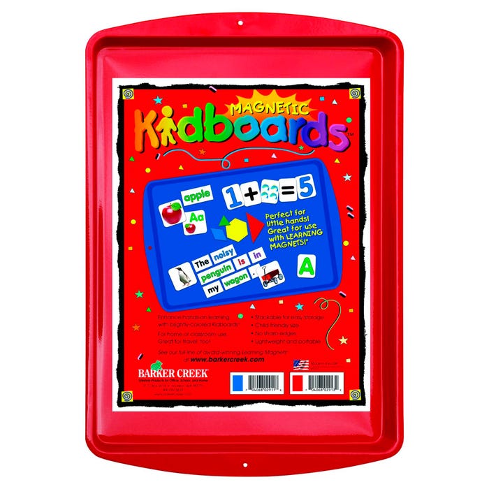 Barker Creek Learning Magnets Kidboard Red, 9 x 13 Inches