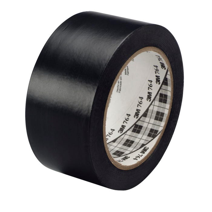 3M General Purpose Wear Resistant Floor Marking Tape Roll, 2 Inches x 36 Yards, Black, Vinyl