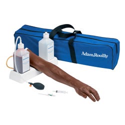 Adam Rouilly LTD Injection, Venipuncture, Cannulation, and Infusion Training Arm, Dark Skin Tone