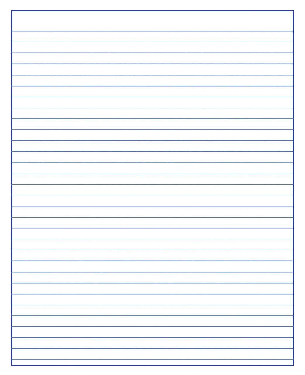 Lined Paper, Primary Ruled Paper, Item Number 038777