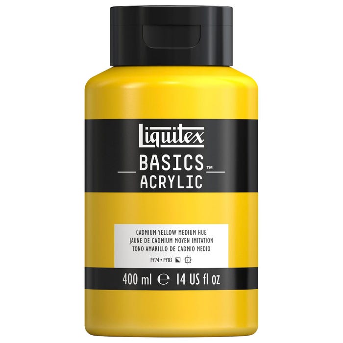 Liquitex BASICS Acrylic Paint, 14 Ounce Jar, Cadmium Yellow Medium Hue