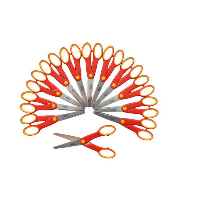 School Smart Blunt Tip Scissors, 6-1/4 Inches, Pack of 12