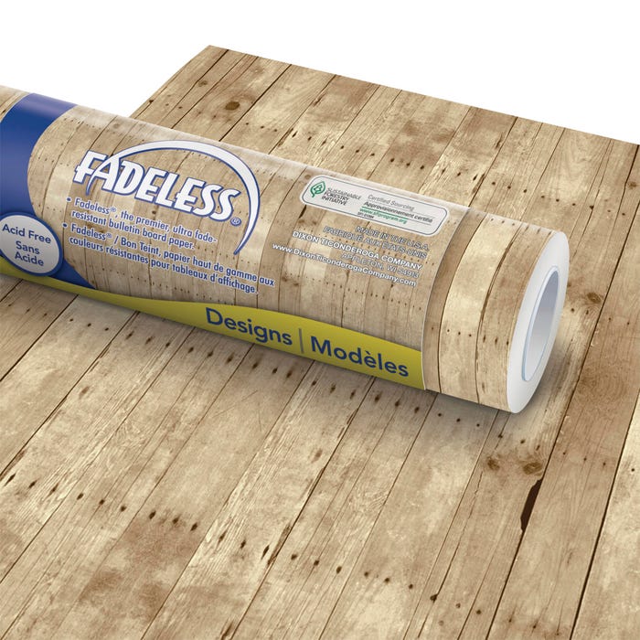 Fadeless Designs Paper Roll, Weathered Wood, 48 Inches x 50 Feet