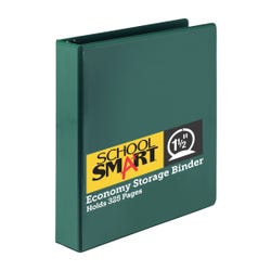 Image for School Smart Round Ring Binder, Polypropylene, 1-1/2 Inches, Green from School Specialty