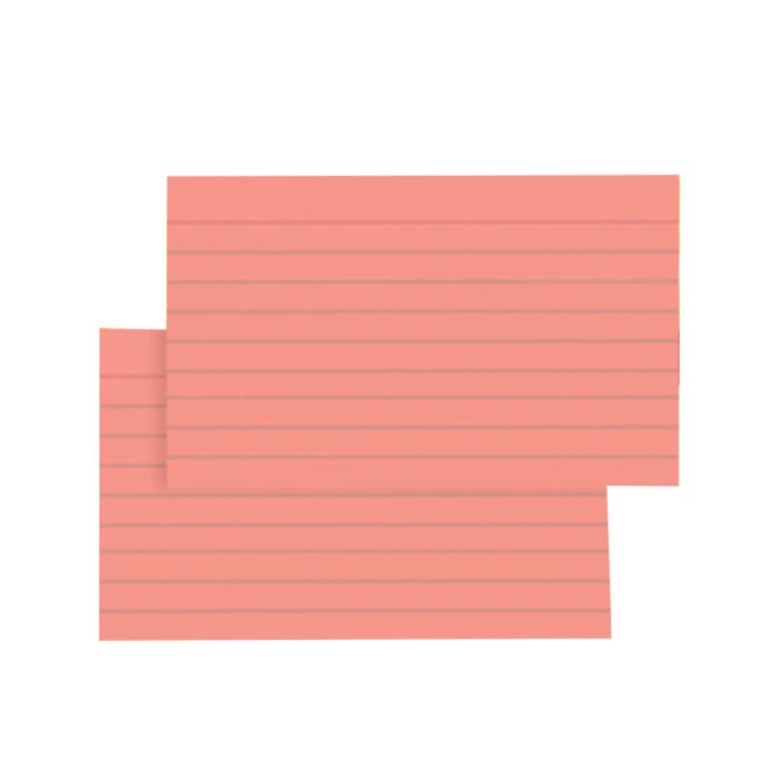 School Smart Ruled Index Cards, 3 x 5 Inches, Cherry, Pack of 100