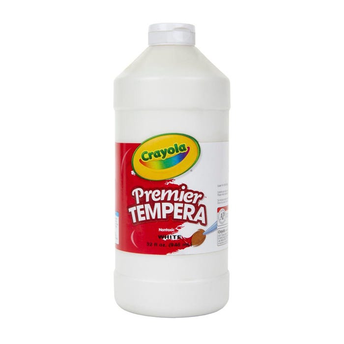 Crayola Premier Tempera Paint, 1 Quart Bottle, White