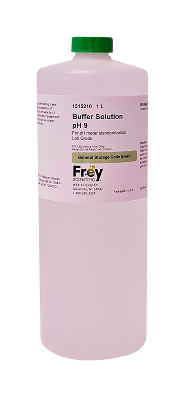 Frey Scientific Buffer Solution pH 9.00, 1L, Clear, Lab Grade 1515210