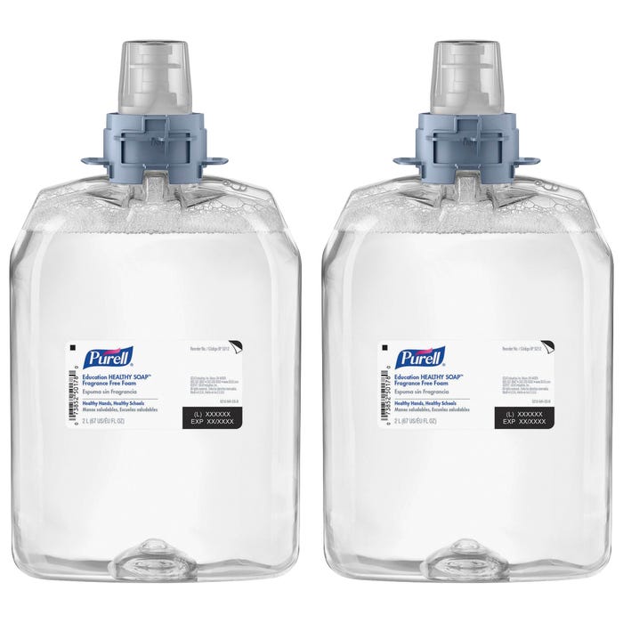 Purell FMX-20 Foam Soap Refills, 2000 mL, Fragrance Free, Pack of 2