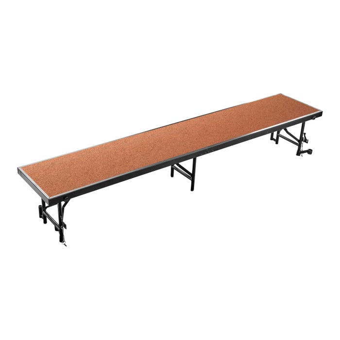 National Public Seating Straight Standing Choral Riser with Hardboard Surface, 96 x 18 x 16 Inches