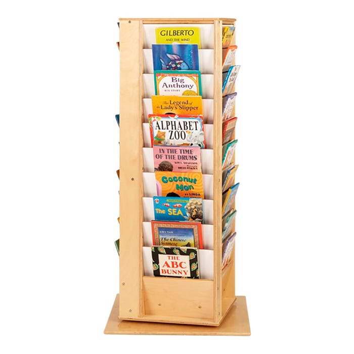 Jonti-Craft Revolving Literacy Tower, 5 Shelves, 27 x 27 x 57-1/2 Inches