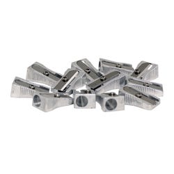 School Smart 1-Hole Handheld Pencil Sharpeners, Silver, Pack of 12, Item Number 080312