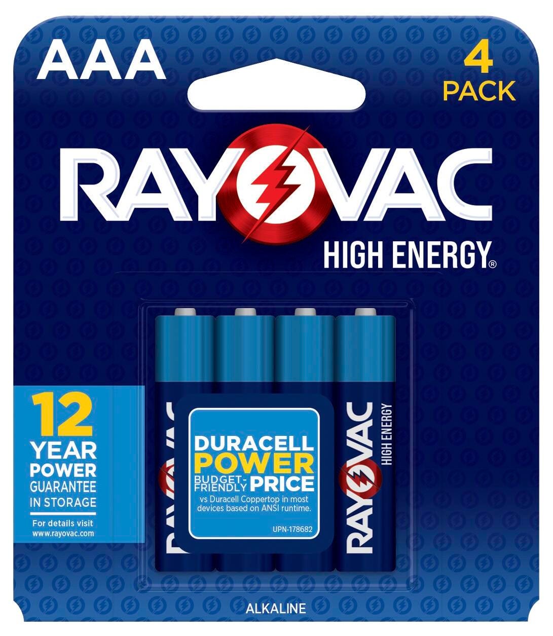 Image for Rayovac High Energy AAA Batteries, 4 Pack from School Specialty