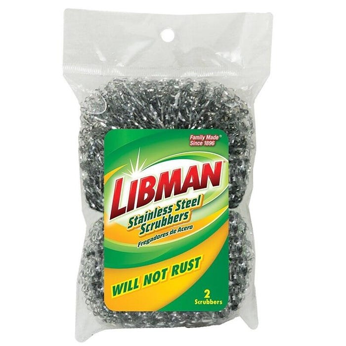 Libman Stainless Steel Scrubbers, Pack of 24