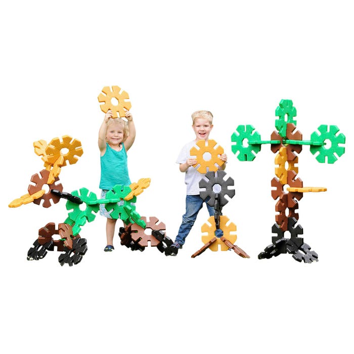 Polydron Natural Colors Giant Octoplay, Set of 40