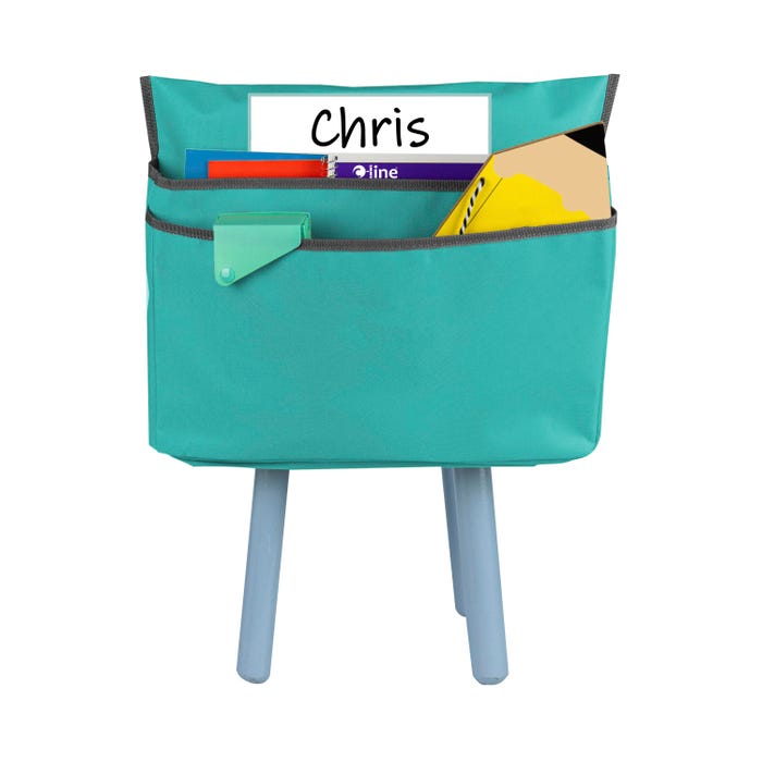 C-Line Standard Chair Storage Cubbie, 14 Inches, Seafoam Green