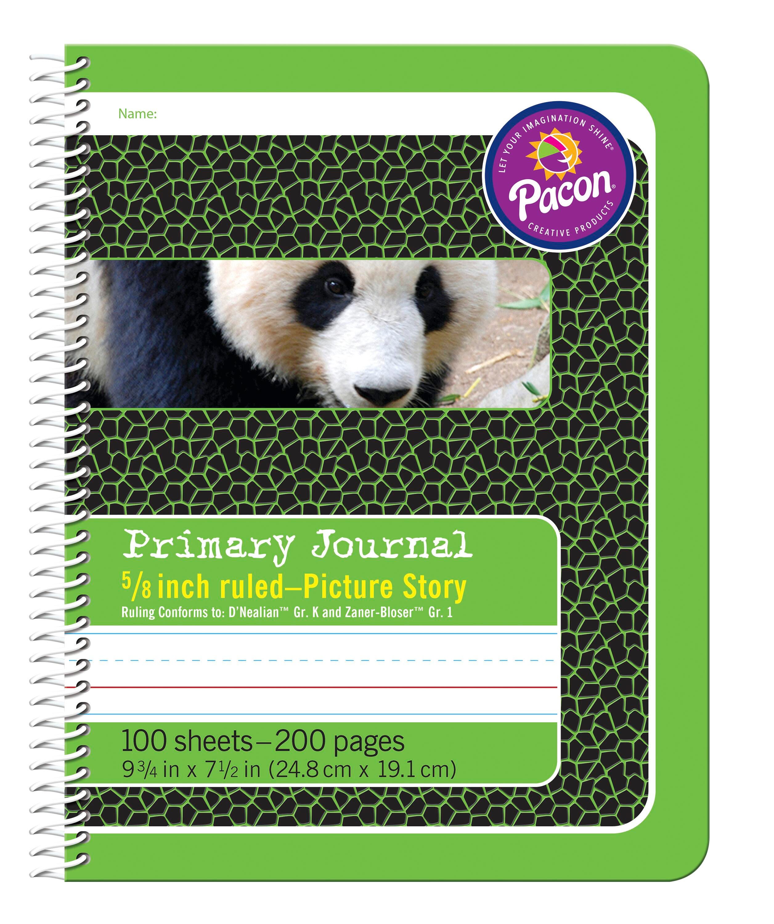 Pacon Composition Book,9-3/4 x 7-1/2 Inches, 5/8 Inch Picture Story, Green 1534140