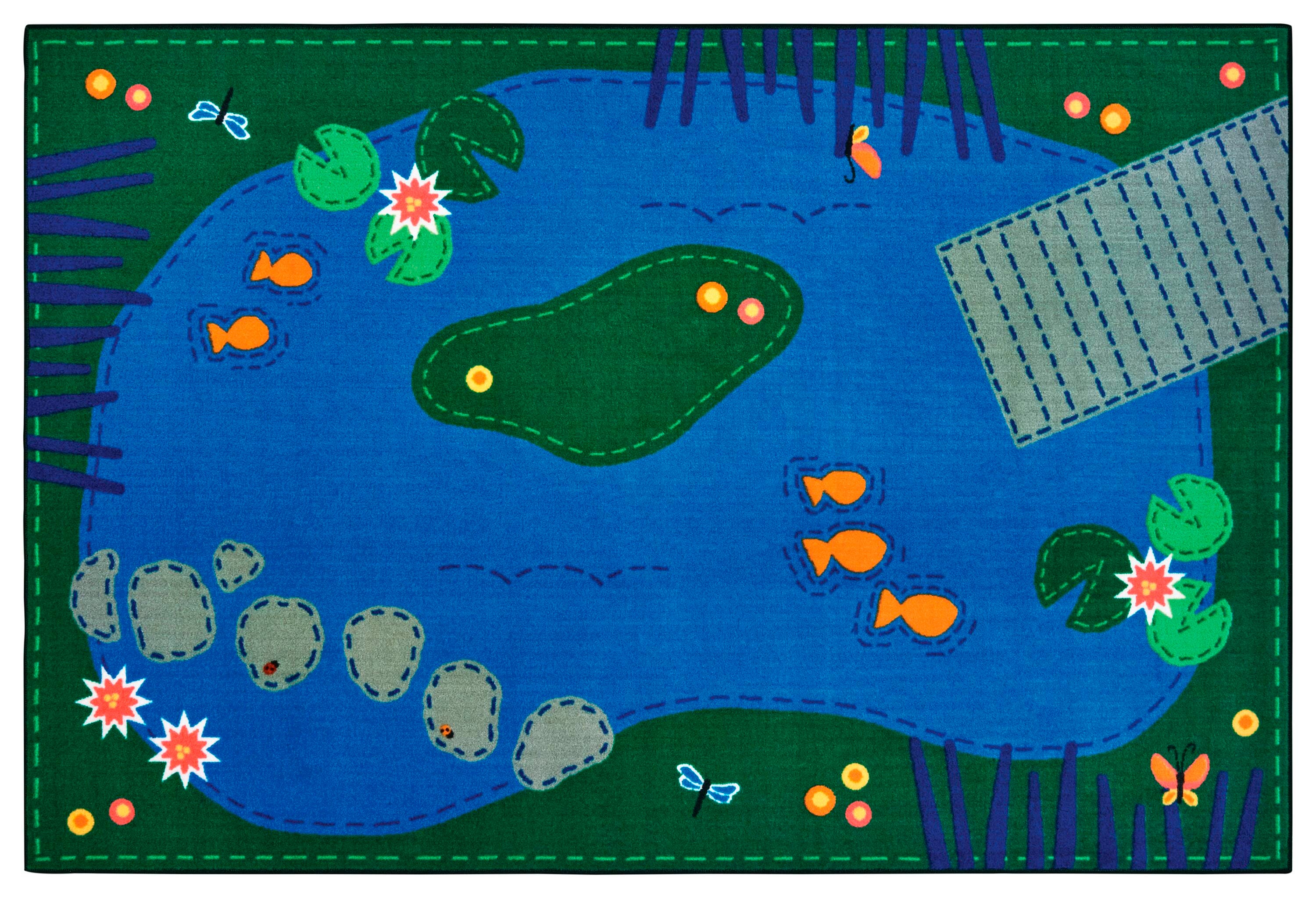 Carpets for Kids KIDSValue Plus Tranquil Pond Playroom, Rectangle 4001995
