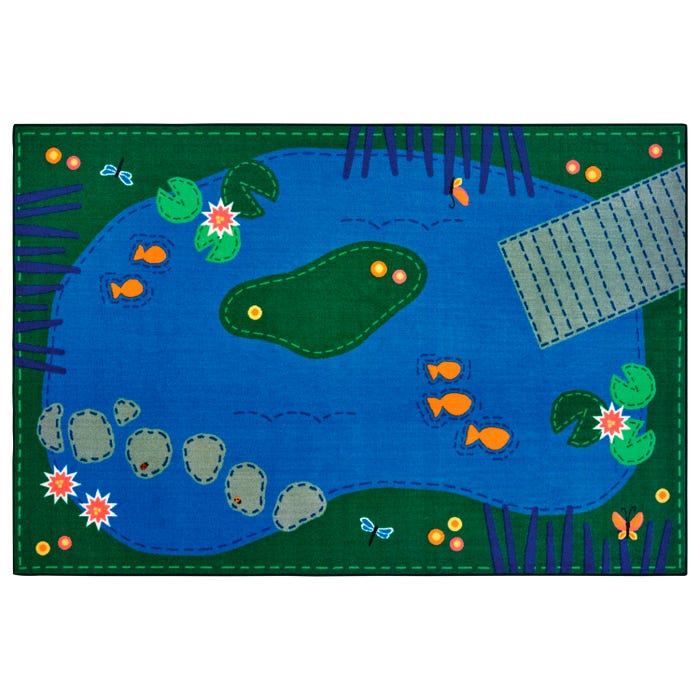Carpets for Kids KIDSValue Plus Tranquil Pond Playroom, Rectangle