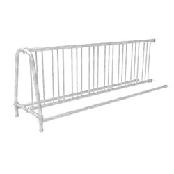 Ultra Site Double-Sided Add-On Institutional Bicycle Rack, 10 ft L, 20 Bikes, Steel, Galvanized, Item Number 471230