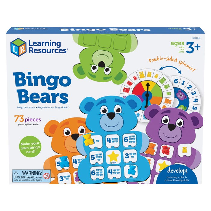 Learning Resources Bingo Bears Game, Ages 3 and Up, 73 Pieces