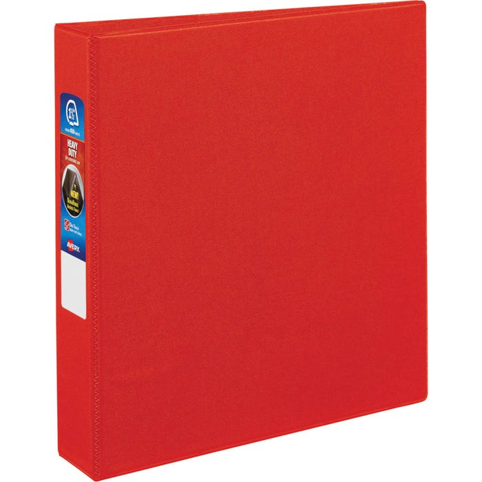 Avery Heavy Duty Binder, 1-1/2 Inch D-Ring, Red